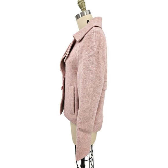 New Belle & Bloom Im Yours Wool Blend Peacoat Womens XS Blush Cropped Jacket - Picture 5 of 9